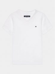 Tommy Hilfiger T-Shirt KB0KB04142 Biały Regular Fit. Białe t-shirty chłopięce Tommy Hilfiger, bez wzorów, z bawełny, bez ramiączek. Za 79.99 zł.