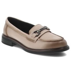 Mokasyny damskie Vinceza, skóra naturalna wsuwany fason klasyczne loafersy ozdobny detal metalowy niski stabilny obcas solidna podeszwa, beżowa, 3998. Brązowe mokasyny damskie VINCEZA, ze skóry. Za 159.00 zł.