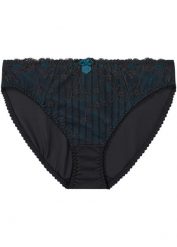 Figi z delikatną koronką. Czarne figi damskie bonprix, bez wzorów, z koronki. Za 42.99 zł.