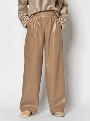 Rosner Spodnie "Mara" w kolorze karmelowym rozmiar: 46/L32. Brązowe spodnie materiałowe damskie Rosner, bez wzorów, z materiału, z podwyższonym stanem. Za 161.73 zł.