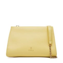 Torebka Furla. Żółte torebki klasyczne damskie Furla, bez wzorów, wizytowe, bez kołnierzyka, bez ramiączek. Za 549.99 zł.