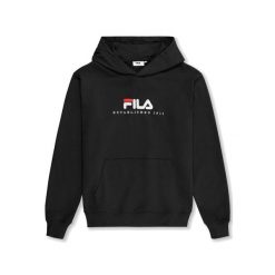 Bluza z kapturem męska do biegania Fila Valsera regular logo czarna. Czarne bluzy z kapturem męskie Fila, m. Za 217.00 zł.