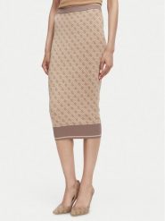 Guess Spódnica ołówkowa W6YD19 Z0961 Beżowy Slim Fit. Brązowe spódniczki damskie Guess, s, z aplikacjami, z wiskozy, ołówkowe. Za 394.99 zł.