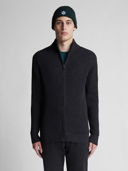 North Sails Kardigan w kolorze antracytowym rozmiar: M. Czarne kardigany męskie North Sails, m, bez wzorów, z bawełny, bez kołnierzyka. Za 203.93 zł.