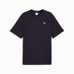 Koszulka sportowa męska Puma ESS ELEVATED RELAXED 69201816. Niebieskie t-shirty sportowe męskie Puma, l, z bawełny, bez ramiączek, trekkingowe. Za 104.99 zł.