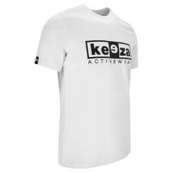 Koszulka bawełniana KEEZA Team. Białe t-shirty sportowe męskie KEEZA, z bawełny, bez ramiączek, do piłki nożnej. Za 32.00 zł.