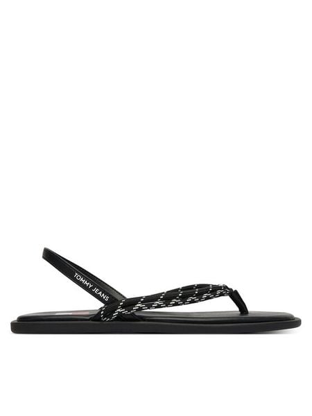 Tommy Jeans Sandały Tjw Casual Rope Sandal EN0EN02951 Czarny. Czarne sandały damskie Tommy Jeans, bez wzorów, z jeansu, bez obcasa, na płaskiej podeszwie. Za 329.99 zł.