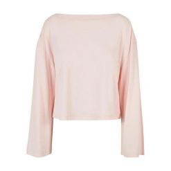 Damska Koszulka Z Długim Rękawem Z Modalu Z Dekoltem W Łódkę. Czerwone t-shirty damskie Urban Classics, l, bez wzorów, bez kołnierzyka. Za 105.99 zł.