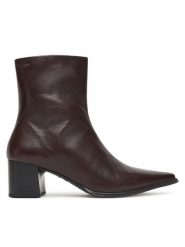 Vagabond Shoemakers Botki Giselle 5854-001-35 Brązowy. Brązowe botki damskie Vagabond Shoemakers, ze skóry, bez obcasa, na słupku, bez zapięcia. Za 609.99 zł.