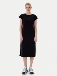 EA7 Emporio Armani Sukienka codzienna 7W000957 AF12484 MC043 Czarny Regular Fit. Czarne sukienki damskie EA7 Emporio Armani, na co dzień, xl, bez wzorów, z bawełny, bez kołnierzyka, bez ramiączek, proste. Za 509.99 zł.