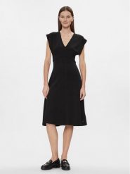 Tommy Hilfiger Sukienka codzienna WW0WW40731 Czarny Regular Fit. Czarne sukienki damskie Tommy Hilfiger, na co dzień, l, bez wzorów, z bawełny, bez kołnierzyka, bez ramiączek, proste. Za 469.99 zł.