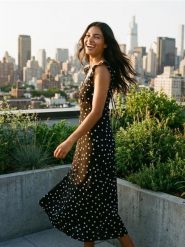 Sukienka midi w grochy z falbankami - czarny. Czarne sukienki damskie Sinsay, l, bez wzorów, bez kołnierzyka, bez ramiączek, midi. Za 59.99 zł.