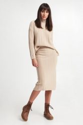 Spódnica wełniana Melk MAX MARA LEISURE. Spódniczki damskie Max Mara Leisure, xs, bez wzorów, z wełny. W wyprzedaży za 672.52 zł.