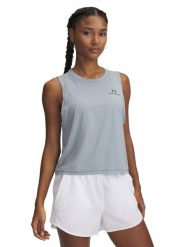 Under Armour Top sportowy "Vanish Energy" w kolorze szarym rozmiar: M. Szare topy damskie Under Armour, m, bez wzorów, z materiału, bez ramiączek. Za 114.17 zł.
