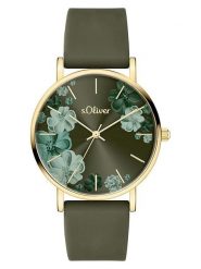 S.Oliver Zegarek kwarcowy w kolorze złoto-oliwkowym rozmiar: onesize. Brązowe, analogowe zegarki damskie S.Oliver, metalowe. Za 121.99 zł.