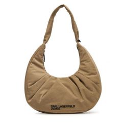 Torebka Karl Lagerfeld Jeans. Brązowe torebki klasyczne damskie Karl Lagerfeld Jeans, bez wzorów, z jeansu, bez dodatków. Za 709.99 zł.