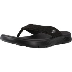 Sandały SKECHERS GO WALK FLEX Czarny. Czarne sandały damskie Skechers, bez wzorów, z materiału, bez obcasa. Za 179.99 zł.