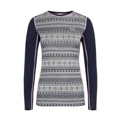 Damska koszulka termoaktywna z długim rękawem Kari Traa Mina. Niebieskie bielizna termoaktywna damska Kari Traa, bez wzorów. Za 389.00 zł.