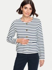 Olsen Kardigan 11201564 Biały Regular Fit. Białe kardigany damskie Olsen, bez wzorów, z bawełny. Za 549.99 zł.
