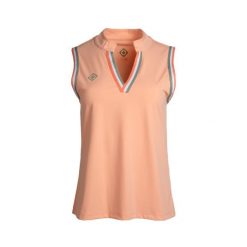 Lekka, oddychająca i szybkoschnąca techniczna koszulka polo PRATO. Czerwone bluzki damskie IZAS, m, bez wzorów, z nylonu, sportowe, bez kołnierzyka, bez ramiączek. Za 195.61 zł.