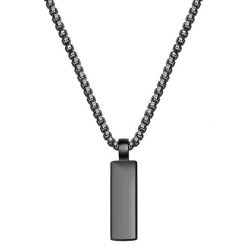 True Rebels Łańcuszek Stal nierdzewna Czarny Naszyjniki 1 ct Męskie. Czarne biżuteria dla mężczyzn True Rebels, ze stali. Za 149.99 zł.