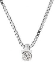 DYAMANT Złoty naszyjnik z diamentową zawieszką - dł. 42 cm rozmiar: onesize. Szare naszyjniki damskie DYAMANT, złote. Za 1,035.99 zł.