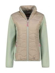 Canadian Peak Kurtka polarowa "Tahitieak" w kolorze beżowo-jasnozielonym rozmiar: XXL. Brązowe kurtki damskie Canadian Peak, xxl, z aplikacjami, z materiału, bez kaptura. Za 166.10 zł.