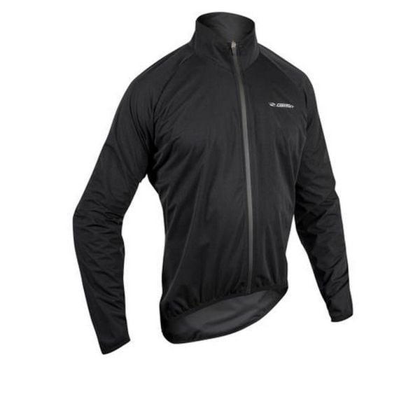 Kurtka przeciwdeszczowa na rower MICROM 15, czarna. Czarne kurtki męskie GIST, m, bez wzorów, sportowe, bez kaptura. Za 449.00 zł.