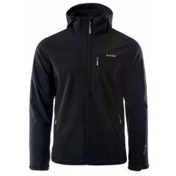 Kurtka męska Softshell Hi-Tec Caen - czarna, Rozmiar XL. Czarne kurtki męskie Hi-tec, m, bez wzorów, z polaru, bez kaptura. Za 184.99 zł.