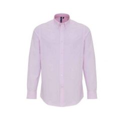 Męska Koszula Oxford W Prążki. Białe koszule męskie PREMIER, m, bez wzorów, z bawełny, bez kołnierzyka, bez ramiączek. Za 133.99 zł.