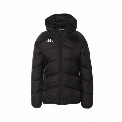 Damska kurtka puchowa Kappa Vianetta. Czarne kurtki damskie Kappa, s, bez wzorów, z materiału, bez kaptura. Za 303.90 zł.