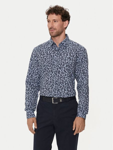 Boss Koszula C-Hal-Kent-C1-223 50513648 Granatowy Casual Fit. Niebieskie koszule męskie Boss, m, bez wzorów, z bawełny, bez kołnierzyka, bez ramiączek. Za 429.99 zł.
