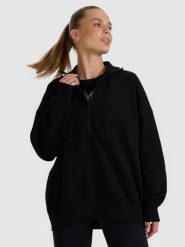 4F Bluza dresowa nierozpinana bez kaptura damska - czarna L. Czarne bluzy bez kaptura damskie 4f, l, z dresówki. W wyprzedaży za 59.99 zł.