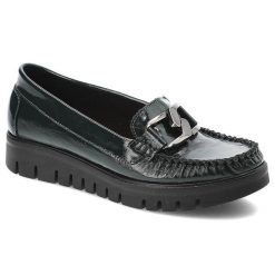 Zielone Półbuty Lemar Damskie Eleganckie Obuwie. Zielone półbuty damskie Lemar, bez wzorów, z jeansu, biznesowe, bez obcasa. Za 289.00 zł.