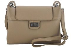 Torebka damska skórzana crossbody - Beżowa. Brązowe torebki klasyczne damskie Barberinis, bez wzorów, ze skóry, małe, bez dodatków. Za 276.99 zł.