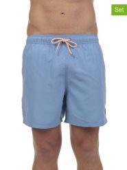 The Time of Bocha Szorty kąpielowe (2 pary) w kolorze jasnoróżowym i błękitnym rozmiar: M. Niebieskie szorty sportowe męskie The Time of Bocha, m, z materiału, outdoorowe. Za 130.99 zł.