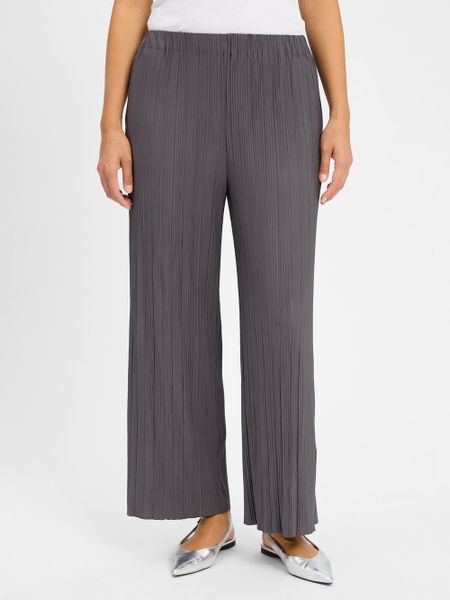 Samsøe Samsøe spodnie plisowane - Uma Kobiety szary, M. Szare spodnie materiałowe damskie Samsoe & Samsoe, bez wzorów, z materiału, eleganckie. Za 599.95 zł.