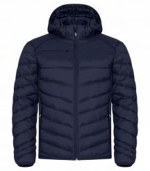 Clique Kurtka Idaho męska — lekka ocieplana, 100% recyklowany poliamid – Dark. Niebieskie kurtki męskie CLIQUE, m, bez wzorów, z materiału. Za 319.29 zł.