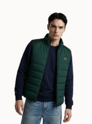 Kurtka puchowa Le Coq Sportif Hybride. Zielone kurtki męskie Le Coq Sportif, xs, z aplikacjami, z bawełny, klasyczne, bez kaptura. Za 439.50 zł.