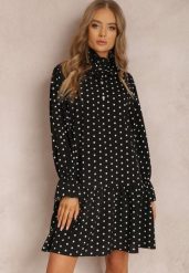 Czarna Sukienka Erosyne. Czarne sukienki damskie Renee, na lato, m, bez wzorów, bez kołnierzyka, bez ramiączek, mini. Za 49.99 zł.