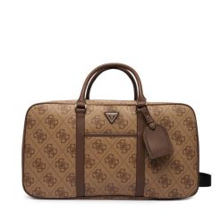 Torba weekendowa Guess. Brązowe torebki klasyczne damskie Guess, z aplikacjami, bez dodatków. Za 1,089.00 zł.