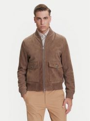 Michael Kors Kurtka skórzana CT5801E4R4 Brązowy Regular Fit. Brązowe kurtki męskie Michael Kors, m, bez wzorów, ze skóry, bez kaptura. Za 2,789.00 zł.