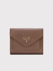 MORI Portfel w kolorze jasnobrązowym - 12 x 10 x 3 cm rozmiar: onesize. Brązowe portfele damskie MORI, bez wzorów, z materiału. Za 78.47 zł.