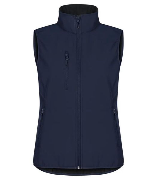 Clique Classic Softshell Vest Women — 3‑warstwowa softshell z recyklingu – Dark. Niebieskie kurtki softshell damskie CLIQUE, l, bez wzorów, z elastanu. Za 230.07 zł.