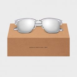 Miejskie okulary ze stali nierdzewnej Lifestyle Siroko Skyline. Białe okulary przeciwsłoneczne męskie SIROKO, z mikrofibry. Za 212.00 zł.