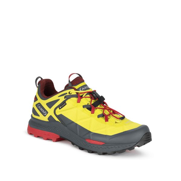 Buty turystyczne męskie AKU M'S ROCKET DFS GTX. Żółte buty trekkingowe męskie Aku, z gumy, bez zapięcia, trekkingowe. Za 822.00 zł.