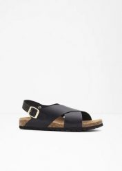 Sandały skórzane. Brązowe sandały damskie bonprix, bez wzorów, bez obcasa. Za 149.99 zł.