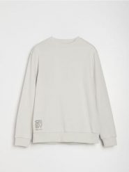 Bluza crewneck z napisem - kremowy. Białe bluzy bez kaptura męskie Sinsay, l. Za 39.99 zł.