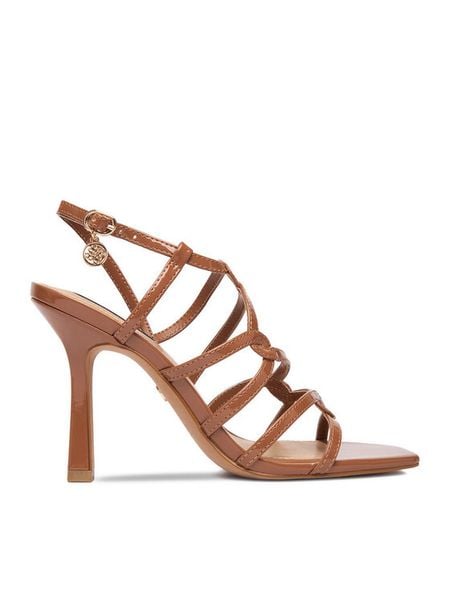 Nine West Sandały CEO-LS955066-23 Brązowy. Brązowe sandały damskie Nine West, bez wzorów, z materiału, bez obcasa, na szpilce. Za 279.99 zł.