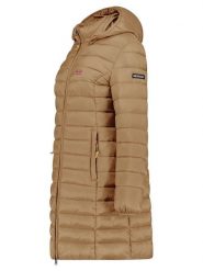 Geographical Norway Płaszcz pikowany "Atikolor" w kolorze szarobrązowym rozmiar: S. Brązowe płaszcze damskie Geographical Norway, s, bez wzorów. Za 178.79 zł.